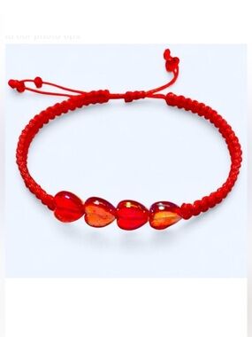 friendship Red Heart macrame knotted Bracelet